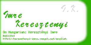 imre keresztenyi business card